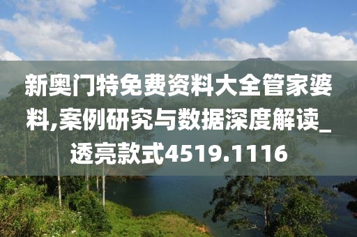 新奥门特免费资料大全管家婆料,案例研究与数据深度解读_透亮款式4519.1116