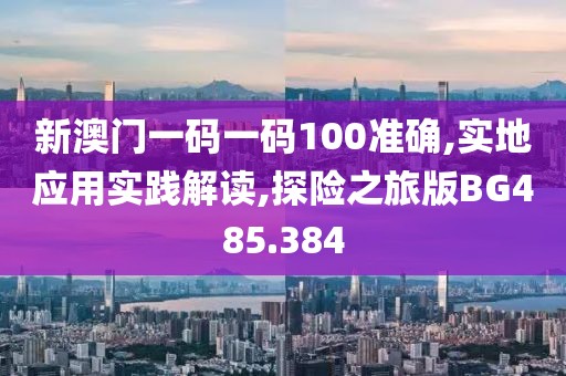 新澳门一码一码100准确,实地应用实践解读,探险之旅版BG485.384