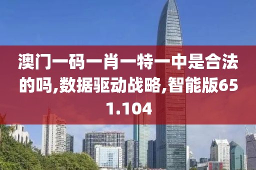 澳门一码一肖一特一中是合法的吗,数据驱动战略,智能版651.104