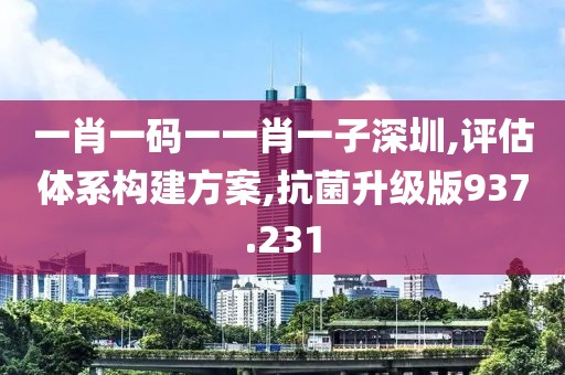 一肖一码一一肖一子深圳,评估体系构建方案,抗菌升级版937.231