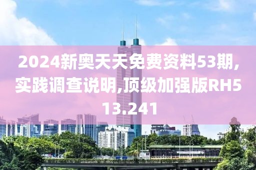2024新奥天天免费资料53期,实践调查说明,顶级加强版RH513.241