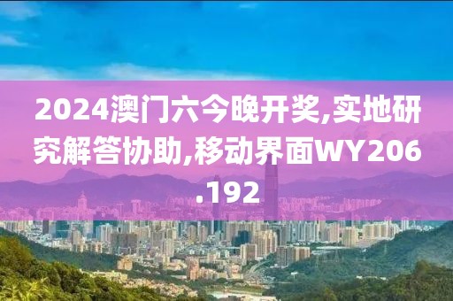 2024澳门六今晚开奖,实地研究解答协助,移动界面WY206.192