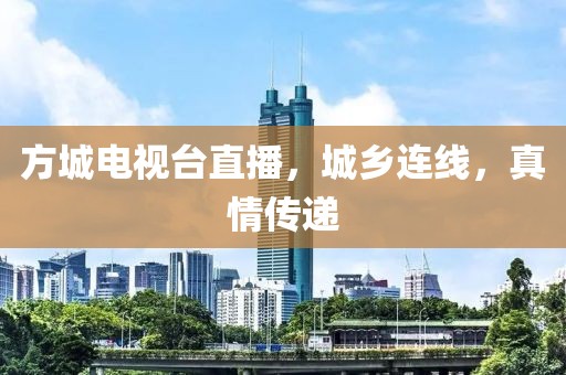 方城电视台直播，城乡连线，真情传递