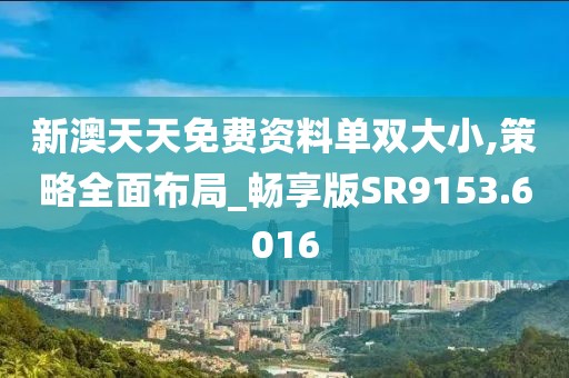 新澳天天免费资料单双大小,策略全面布局_畅享版SR9153.6016