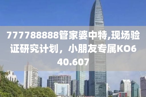 777788888管家婆中特,现场验证研究计划，小朋友专属KO640.607