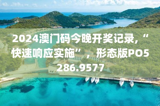 2024澳门码今晚开奖记录,“快速响应实施”，形态版PO5286.9577