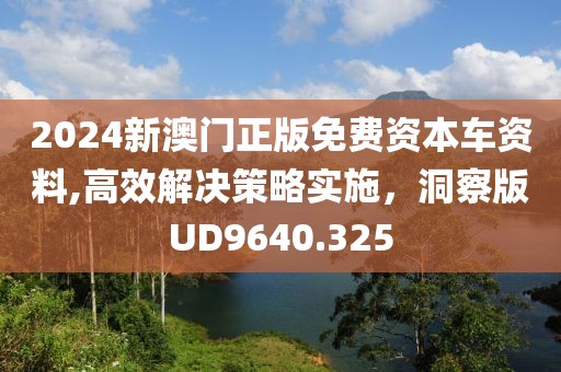 2024新澳门正版免费资本车资料,高效解决策略实施，洞察版UD9640.325
