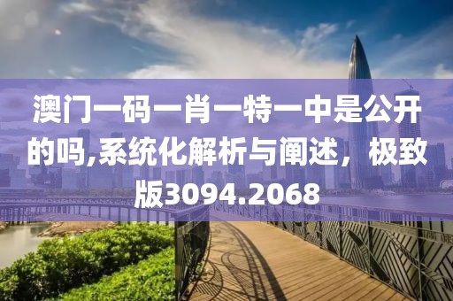 澳门一码一肖一特一中是公开的吗,系统化解析与阐述，极致版3094.2068