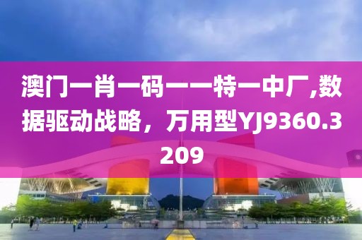 澳门一肖一码一一特一中厂,数据驱动战略，万用型YJ9360.3209