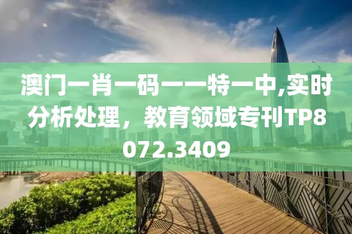 澳门一肖一码一一特一中,实时分析处理，教育领域专刊TP8072.3409