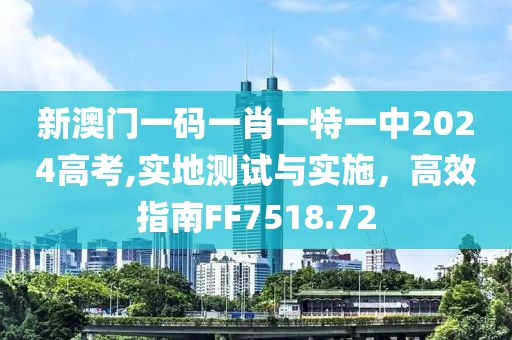 新澳门一码一肖一特一中2024高考,实地测试与实施，高效指南FF7518.72