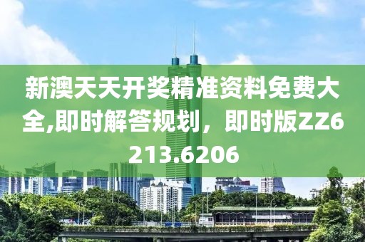 新澳天天开奖精准资料免费大全,即时解答规划，即时版ZZ6213.6206