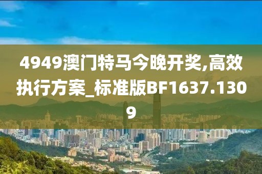 4949澳门特马今晚开奖,高效执行方案_标准版BF1637.1309
