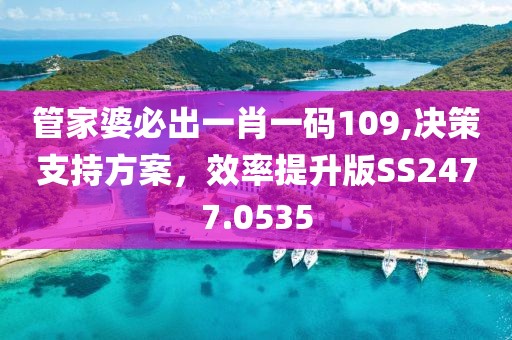 管家婆必出一肖一码109,决策支持方案，效率提升版SS2477.0535