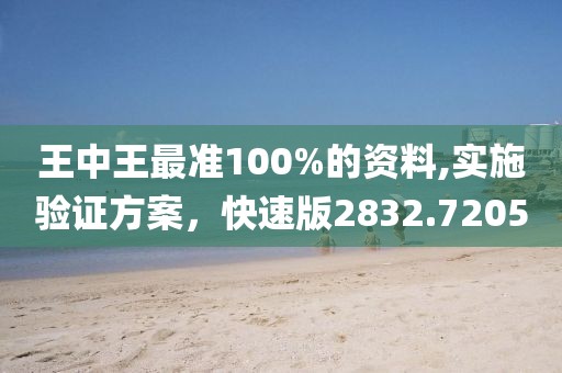 王中王最准100%的资料,实施验证方案，快速版2832.7205