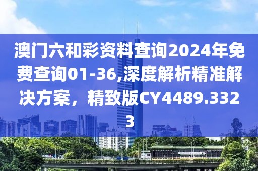 澳门六和彩资料查询2024年免费查询01-36,深度解析精准解决方案，精致版CY4489.3323