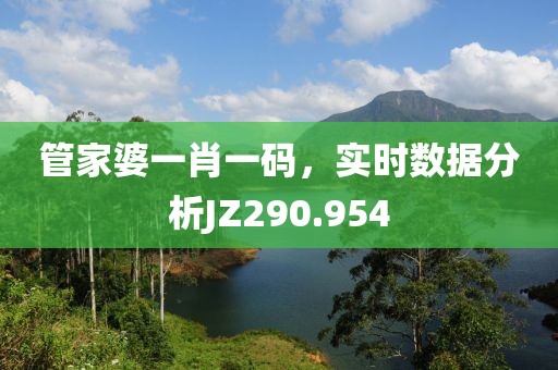 管家婆一肖一码，实时数据分析JZ290.954