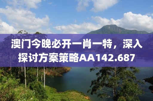 澳门今晚必开一肖一特，深入探讨方案策略AA142.687