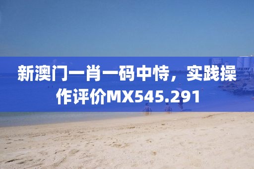 新澳门一肖一码中恃，实践操作评价MX545.291