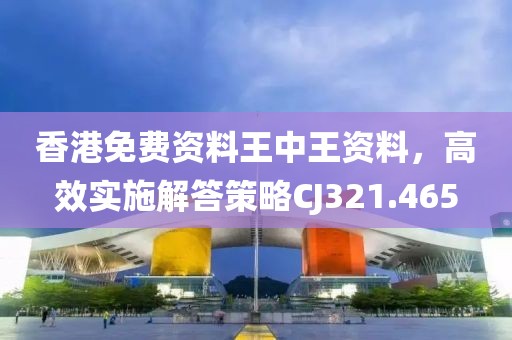 香港免费资料王中王资料，高效实施解答策略CJ321.465