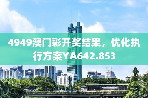 4949澳门彩开奖结果，优化执行方案YA642.853