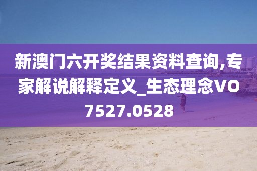 新澳门六开奖结果资料查询,专家解说解释定义_生态理念VO7527.0528
