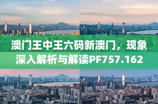澳门王中王六码新澳门，现象深入解析与解读PF757.162