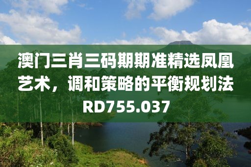 澳门三肖三码期期准精选凤凰艺术，调和策略的平衡规划法RD755.037