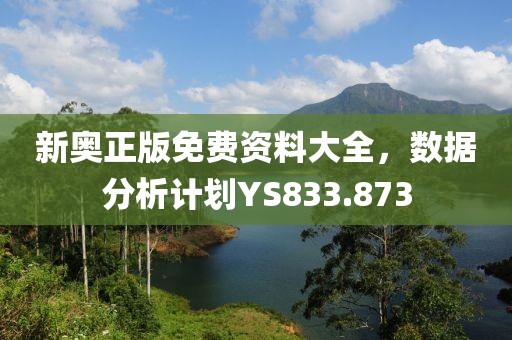 新奥正版免费资料大全，数据分析计划YS833.873