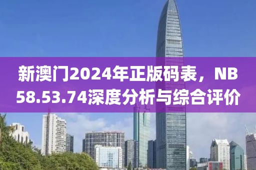 新澳门2024年正版码表，NB58.53.74深度分析与综合评价