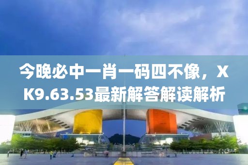 今晚必中一肖一码四不像，XK9.63.53最新解答解读解析