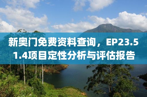 新奥门免费资料查询，EP23.51.4项目定性分析与评估报告