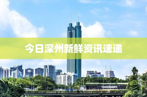今日深州新鲜资讯速递