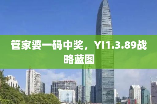 管家婆一码中奖，YI1.3.89战略蓝图