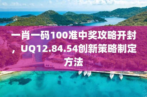 一肖一码100准中奖攻略开封，UQ12.84.54创新策略制定方法