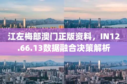 江左梅郎澳门正版资料，IN12.66.13数据融合决策解析