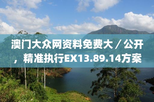 澳门大众网资料免费大／公开，精准执行EX13.89.14方案