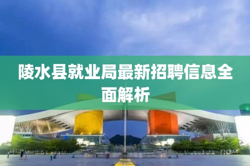 陵水县就业局最新招聘信息全面解析