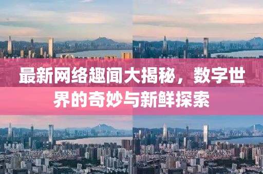 最新网络趣闻大揭秘，数字世界的奇妙与新鲜探索